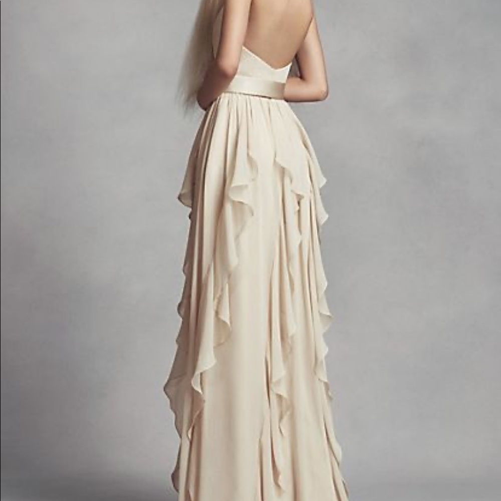 Vera Wang White Bridesmaid Dress - Mist - Picture 3 of 3